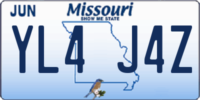 MO license plate YL4J4Z