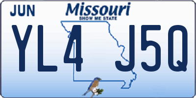 MO license plate YL4J5Q