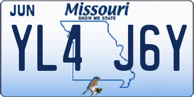 MO license plate YL4J6Y
