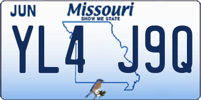MO license plate YL4J9Q