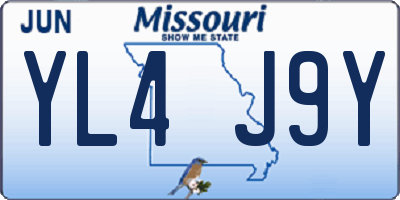 MO license plate YL4J9Y