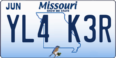 MO license plate YL4K3R
