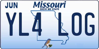 MO license plate YL4L0G