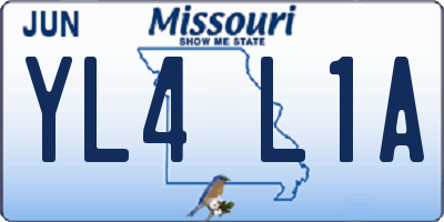 MO license plate YL4L1A