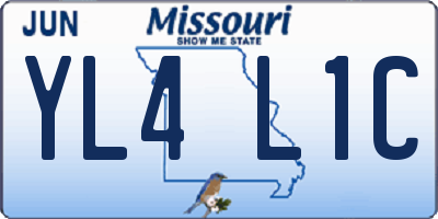 MO license plate YL4L1C