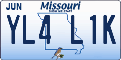 MO license plate YL4L1K