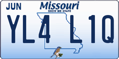 MO license plate YL4L1Q