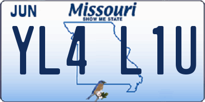 MO license plate YL4L1U