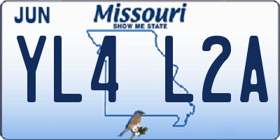 MO license plate YL4L2A