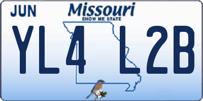 MO license plate YL4L2B