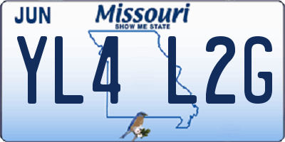 MO license plate YL4L2G