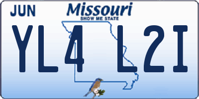 MO license plate YL4L2I
