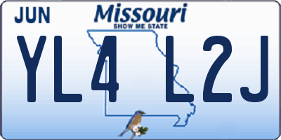 MO license plate YL4L2J