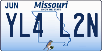 MO license plate YL4L2N