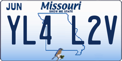 MO license plate YL4L2V
