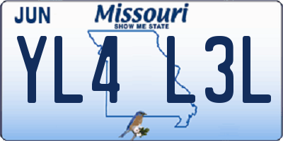 MO license plate YL4L3L