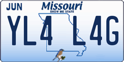 MO license plate YL4L4G