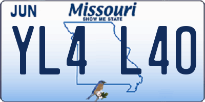 MO license plate YL4L4O