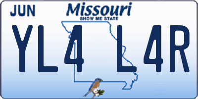 MO license plate YL4L4R