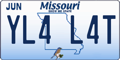 MO license plate YL4L4T