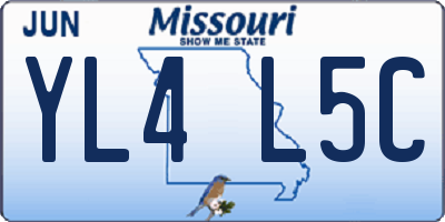 MO license plate YL4L5C
