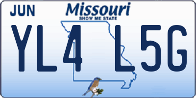 MO license plate YL4L5G