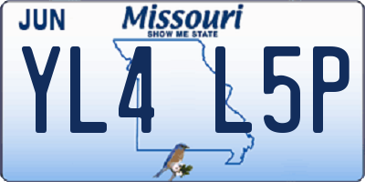 MO license plate YL4L5P