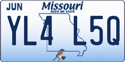 MO license plate YL4L5Q