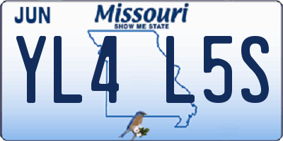 MO license plate YL4L5S