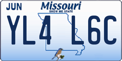 MO license plate YL4L6C