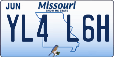 MO license plate YL4L6H