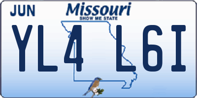 MO license plate YL4L6I