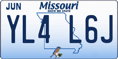 MO license plate YL4L6J