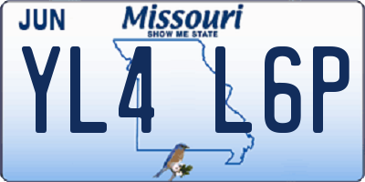 MO license plate YL4L6P