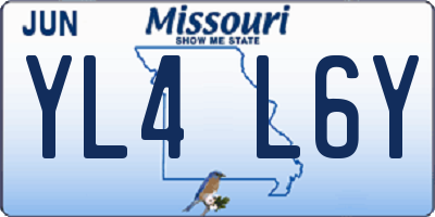 MO license plate YL4L6Y