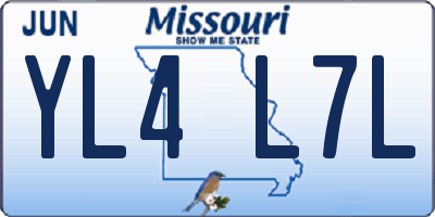 MO license plate YL4L7L