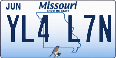 MO license plate YL4L7N