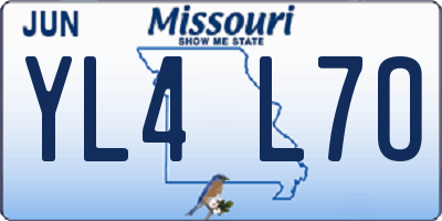 MO license plate YL4L7O