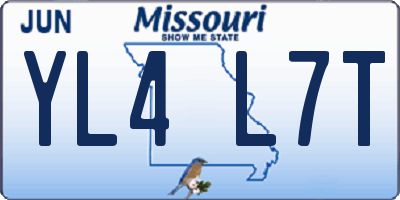 MO license plate YL4L7T