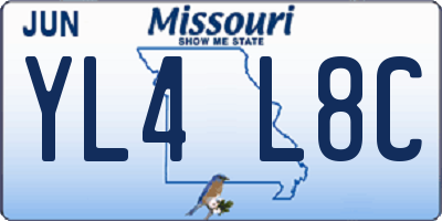 MO license plate YL4L8C
