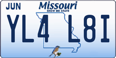 MO license plate YL4L8I