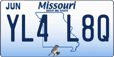 MO license plate YL4L8Q