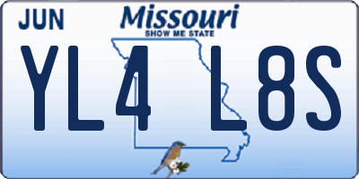 MO license plate YL4L8S