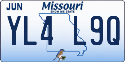 MO license plate YL4L9Q
