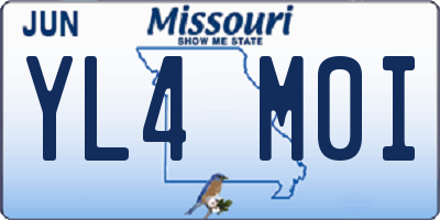 MO license plate YL4M0I
