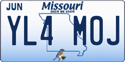 MO license plate YL4M0J