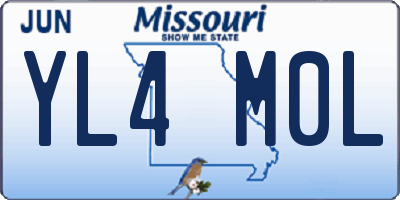MO license plate YL4M0L