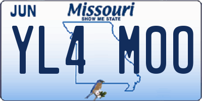 MO license plate YL4M0O