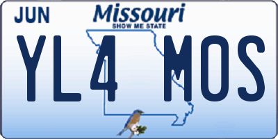 MO license plate YL4M0S
