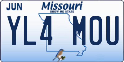 MO license plate YL4M0U